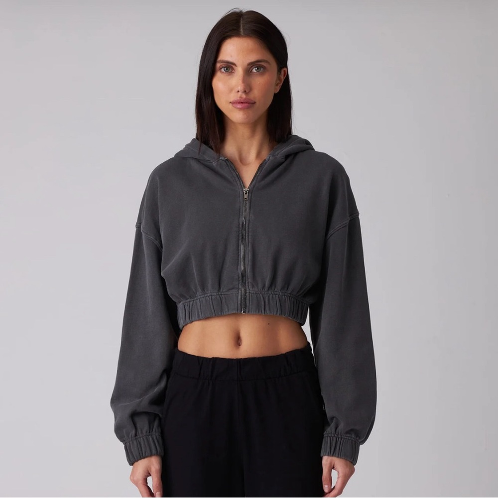 Talentless Zip Crop Hoodie